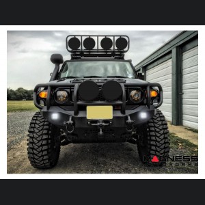 Toyota FJ Cruiser Stealth Front Winch Bumper Titan II Guard - Raw Steel WARN M8000 Or 9.5xp